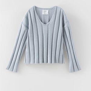 Zara RIBBED KNIT SWEATER